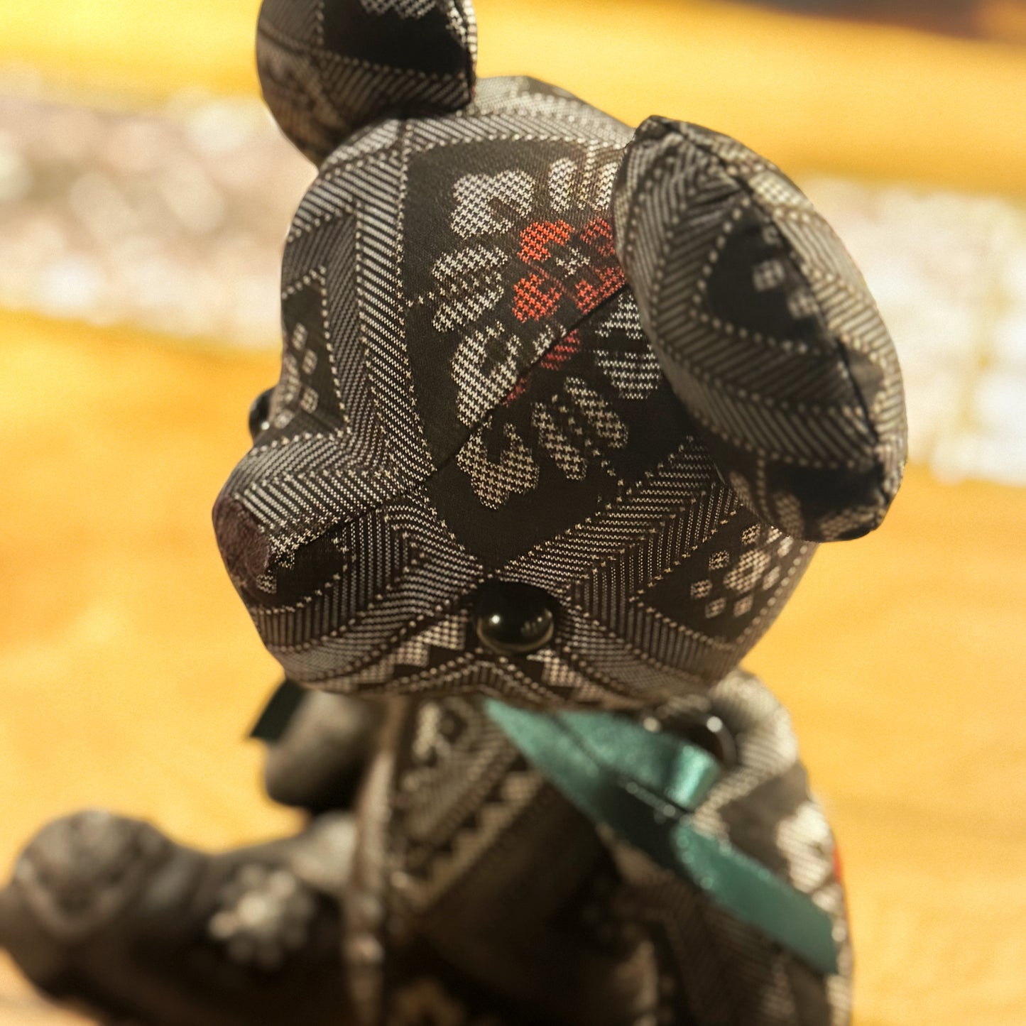 Oshima Tsumugi Teddy Bear (Tatsugo pattern) Large