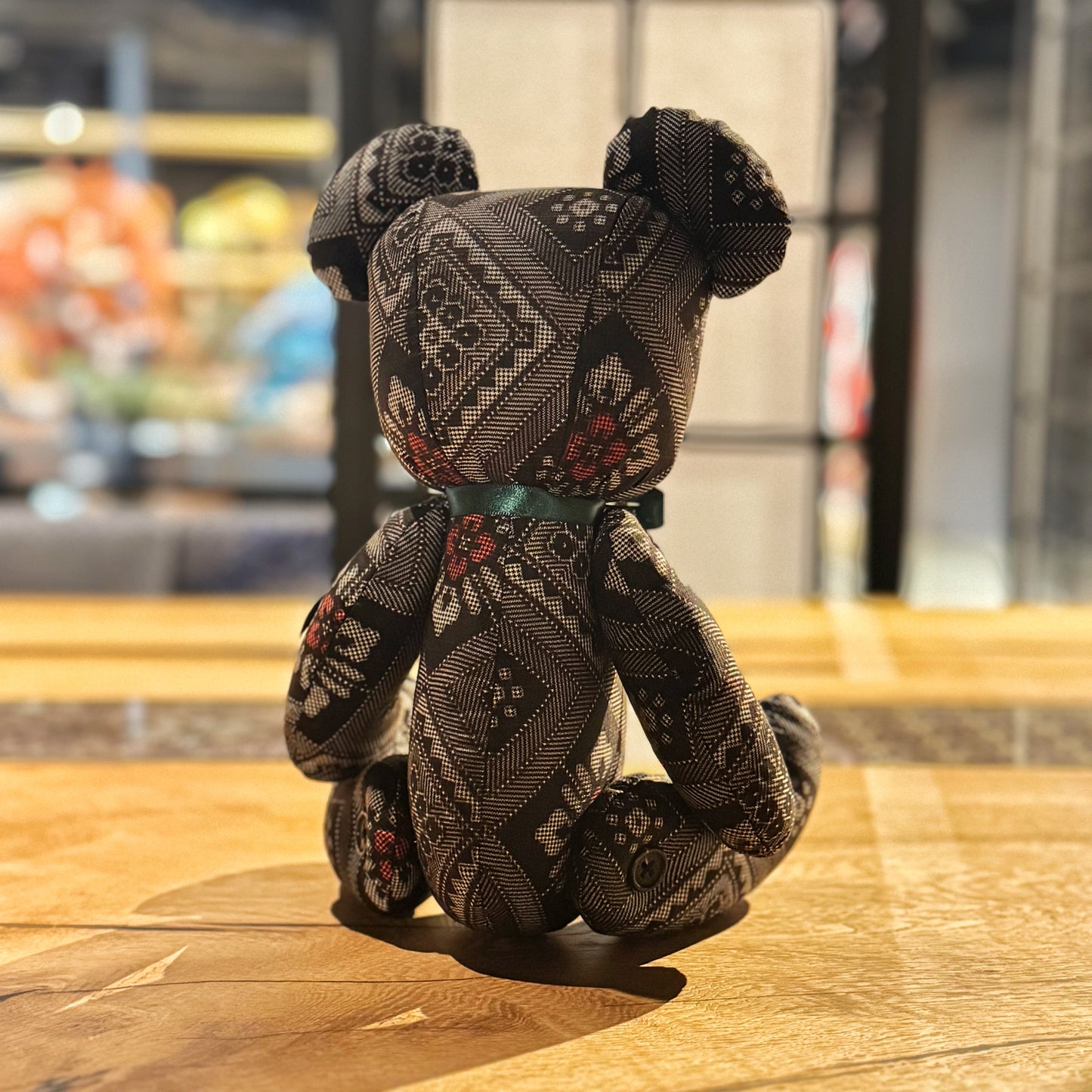Oshima Tsumugi Teddy Bear (Tatsugo pattern) Large