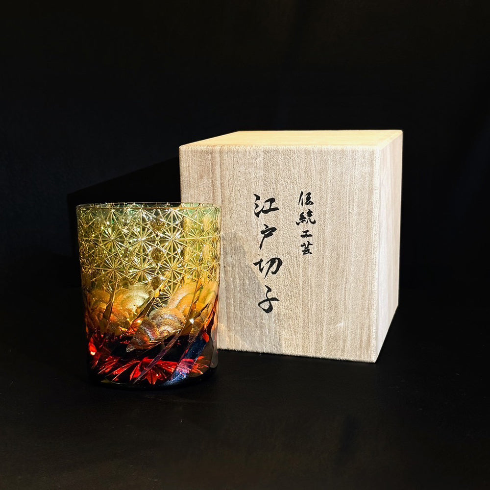 Edo Kiriko Old Glass Ripples Mini