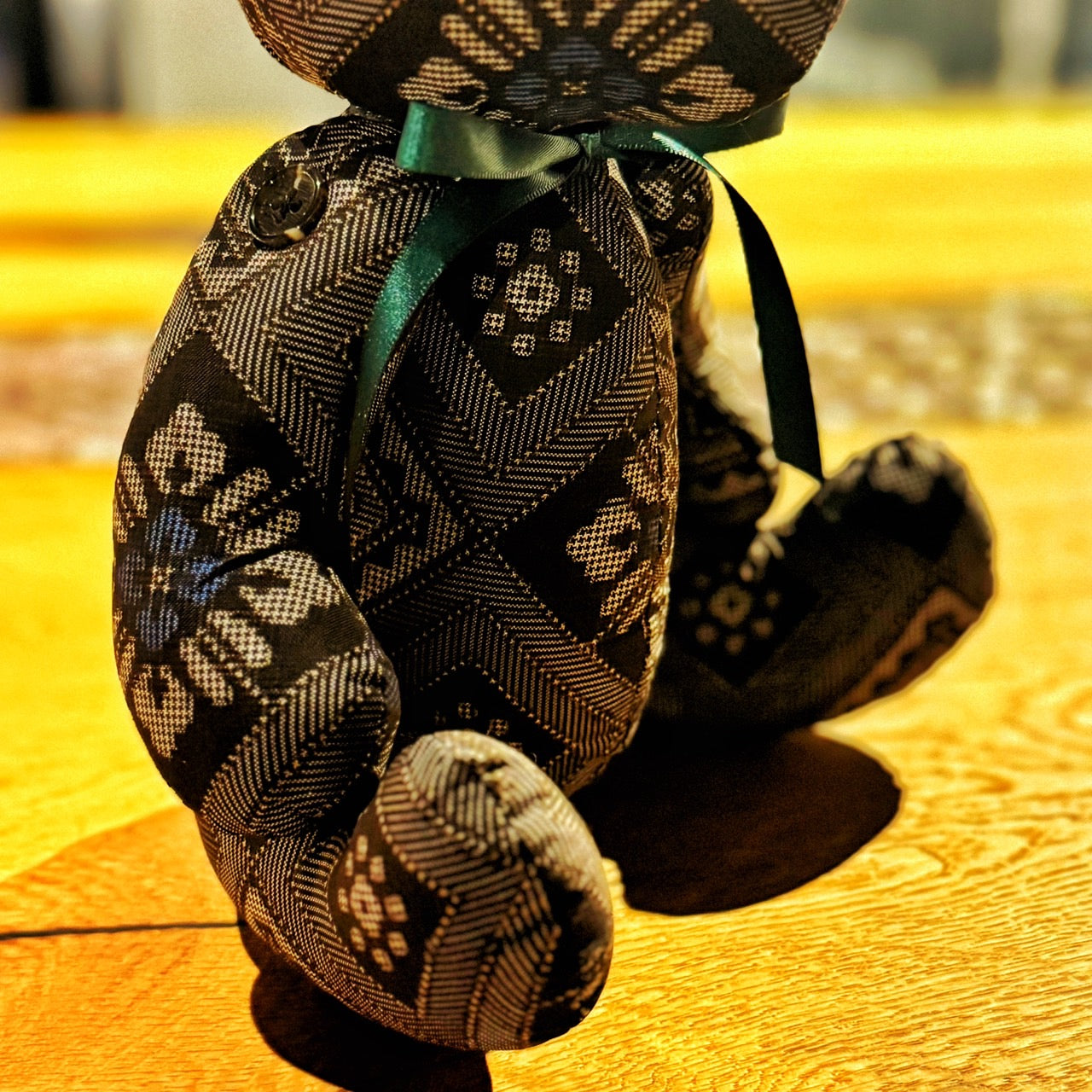 Oshima Tsumugi Teddy Bear (Tatsugo pattern) Large