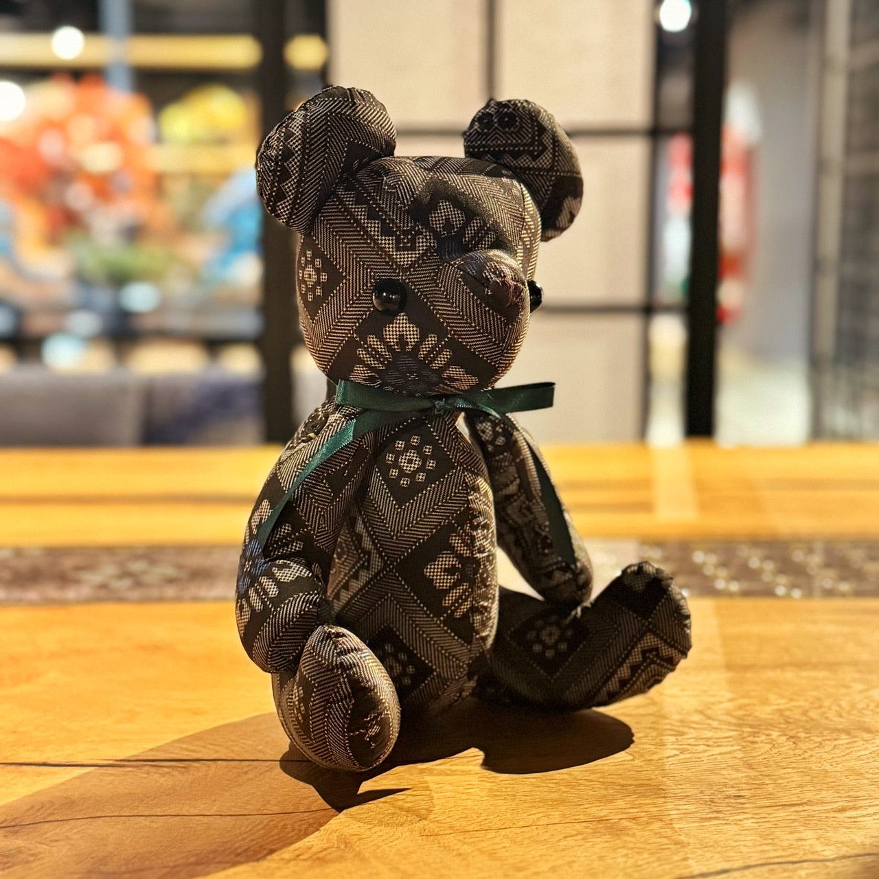 Oshima Tsumugi Teddy Bear (Tatsugo pattern) Large