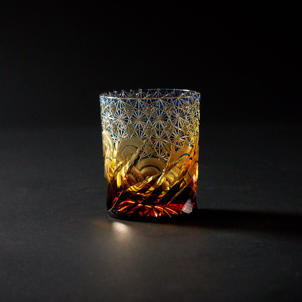 Edo Kiriko Old Glass Ripples Mini