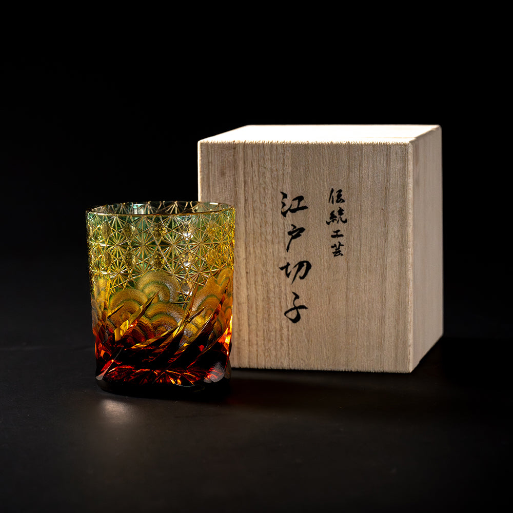 Edo Kiriko Old Glass Ripples Mini