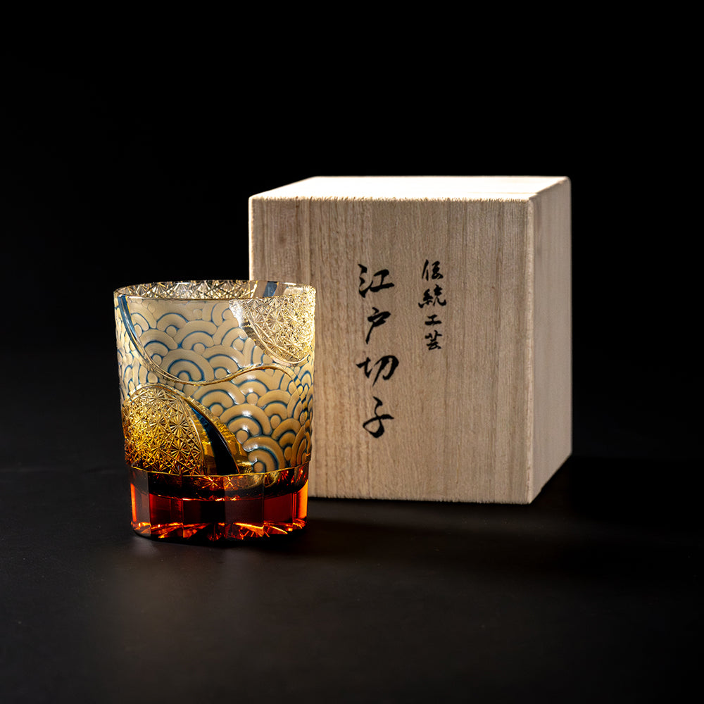 Edo Kiriko Old Glass Wave Mini