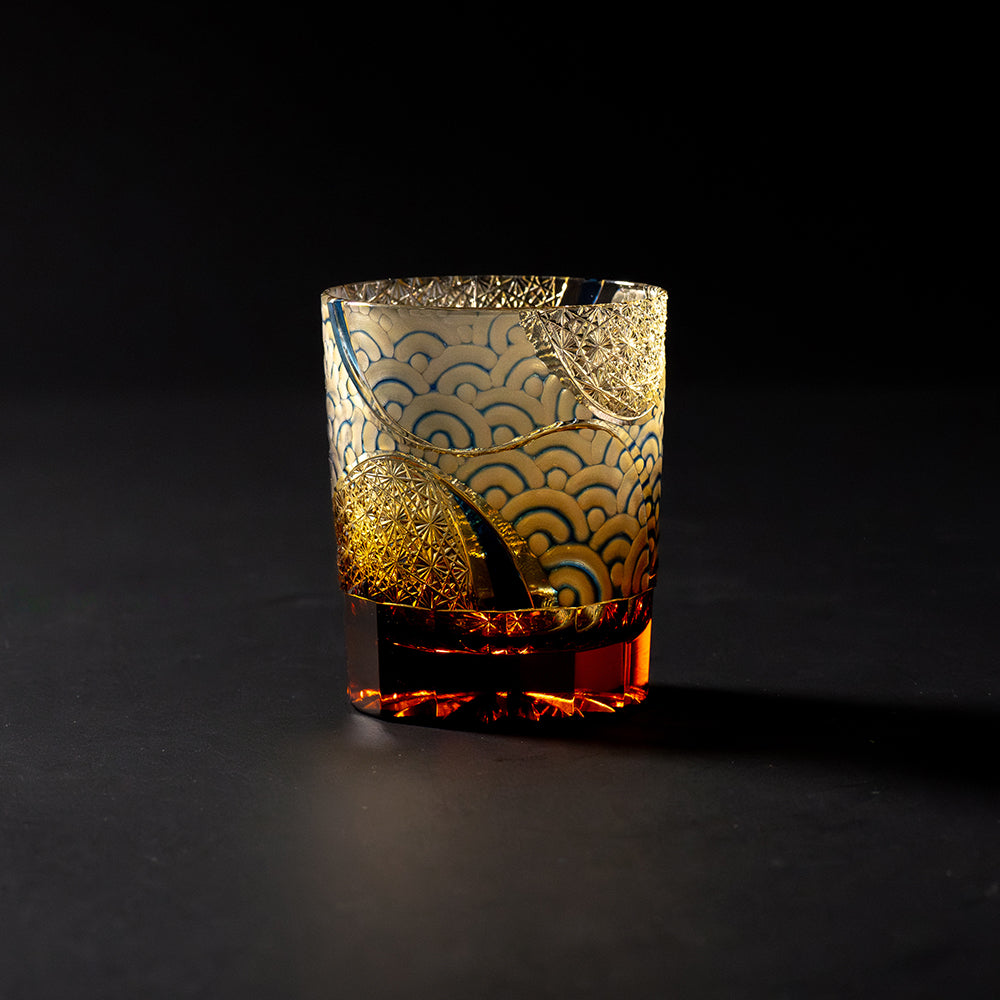 Edo Kiriko Old Glass Wave Mini