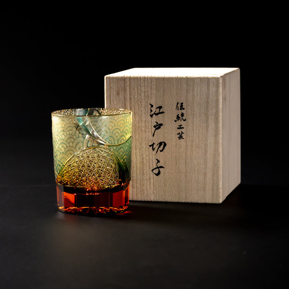 Edo Kiriko Old Glass Wave Mini