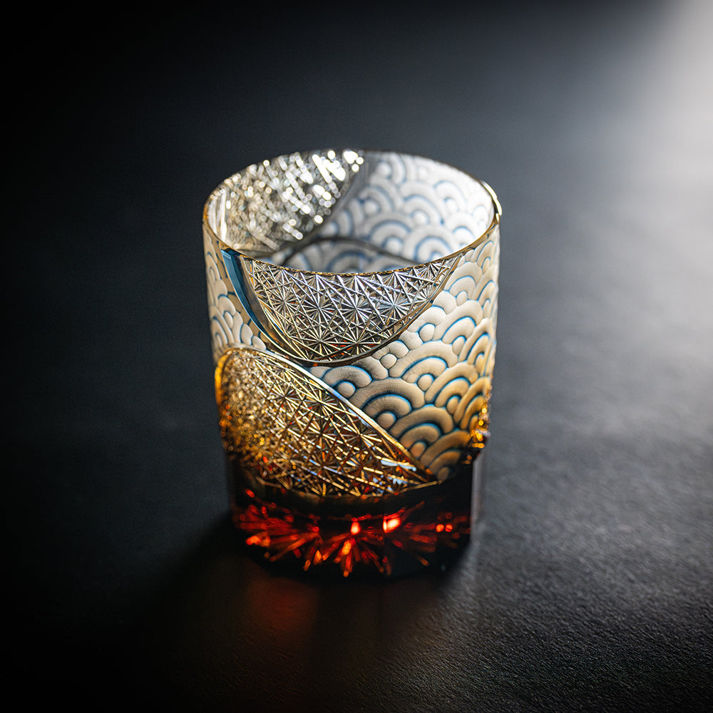 Edo Kiriko Old Glass Wave Mini