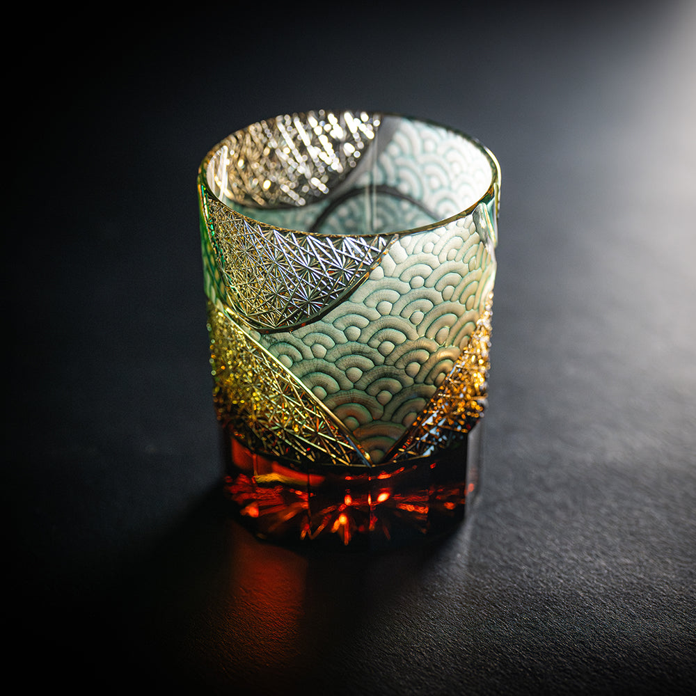 Edo Kiriko Old Glass Wave Mini